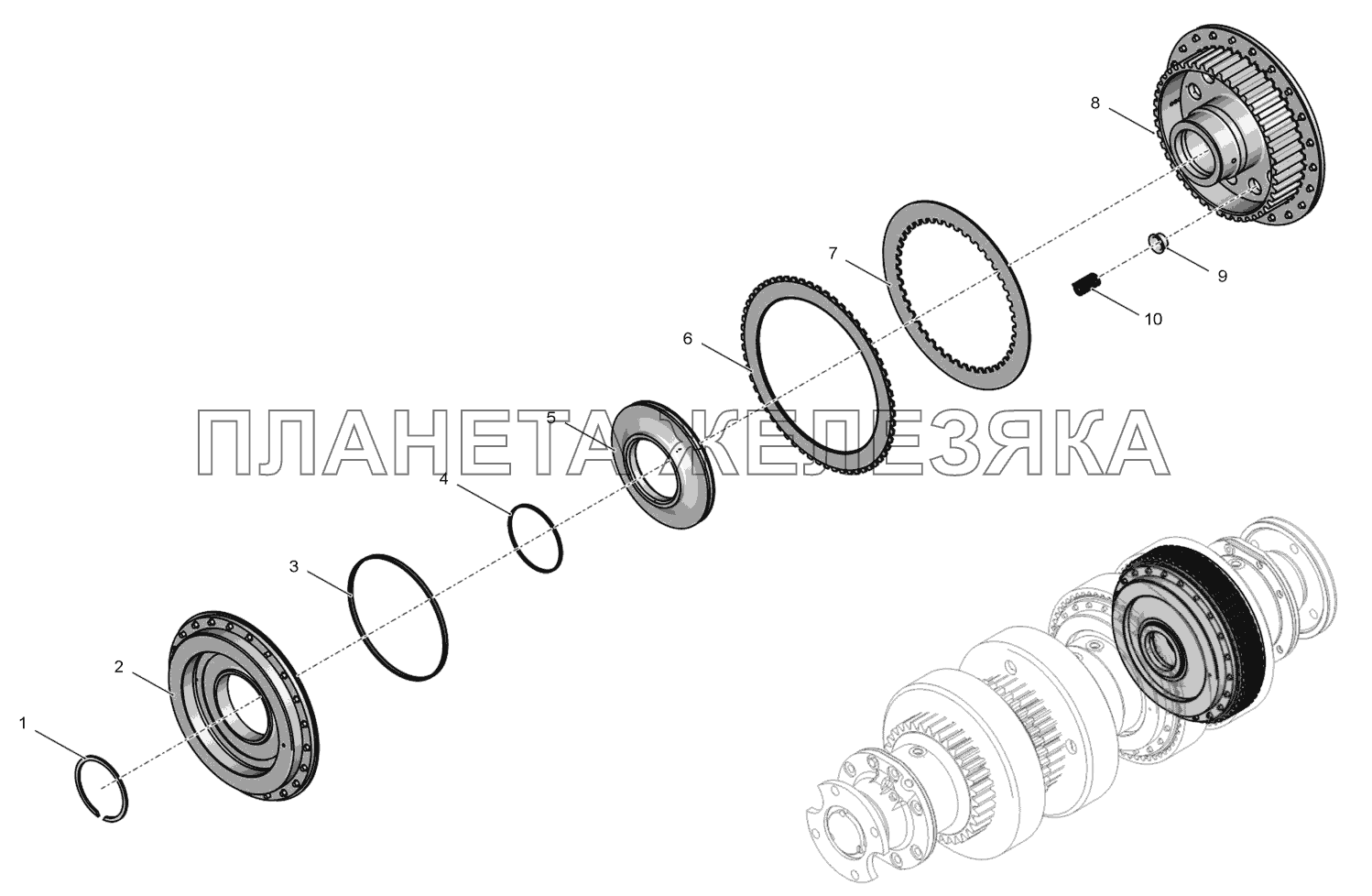 744Р-17.01.220 Фрикцион К-744Р4 