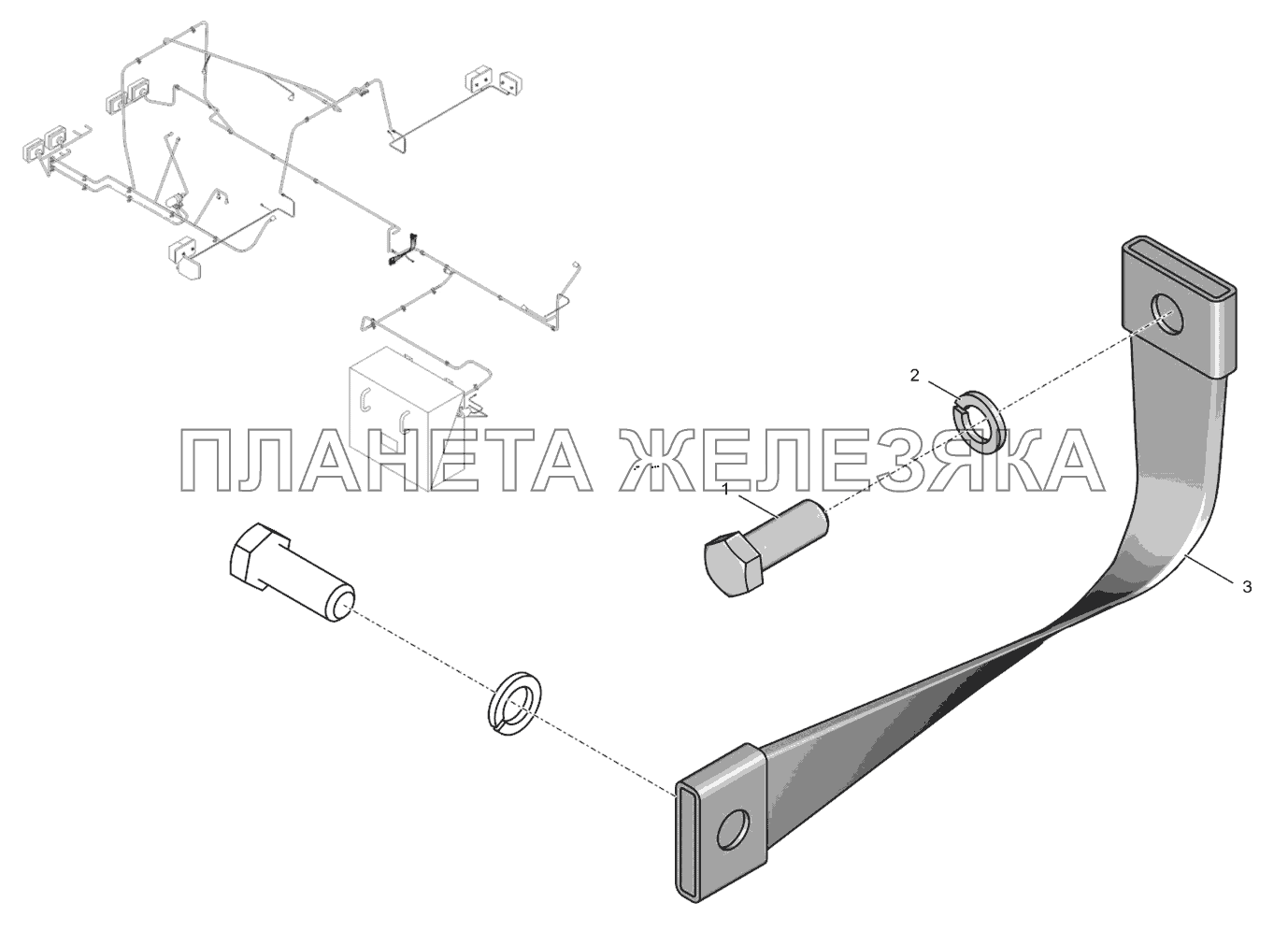 744Р2-3798050 Провод массы стартера К-744Р4 