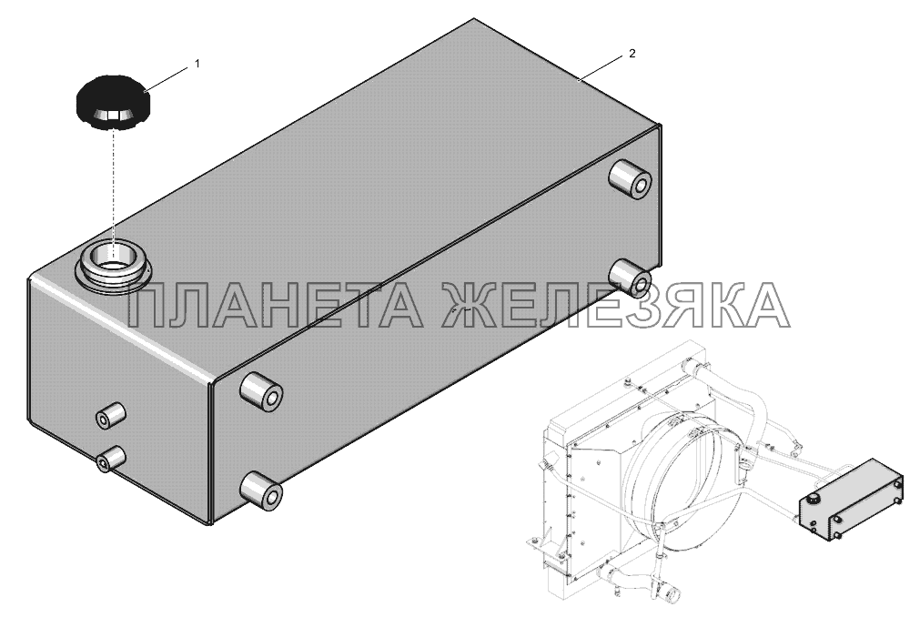 Э744Р3-1300040-1 Бак расширительный К-744Р4 