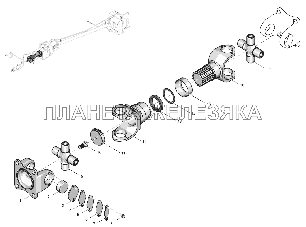 700А.42.38.000 Вал карданный К-744Р4 