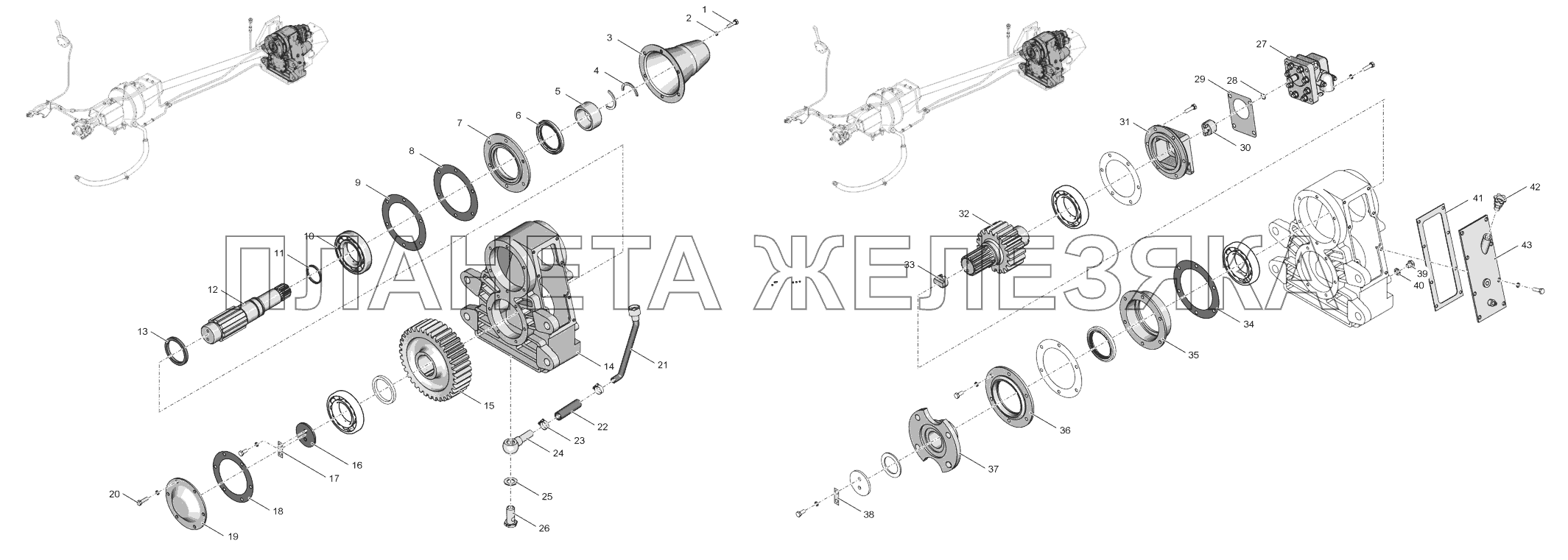 744Р-4202000-1-01 Редуктор односкоростной К-744Р4 