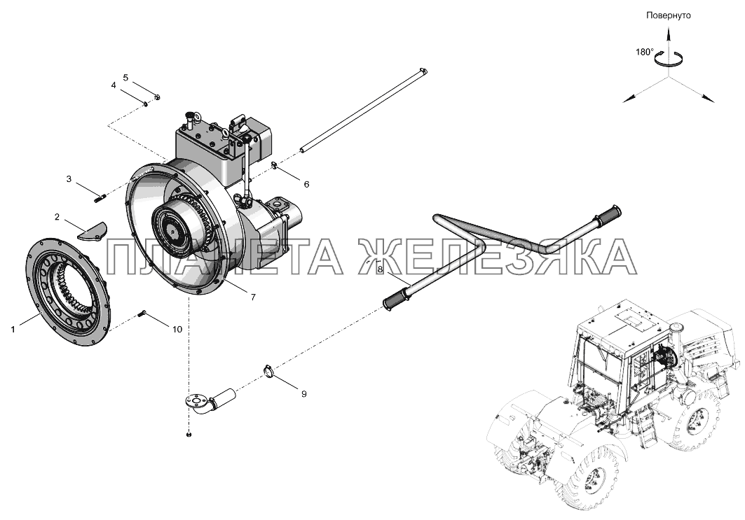 744РЗ-1600000-01 Редуктор с полужесткой муфтой К-744Р4 