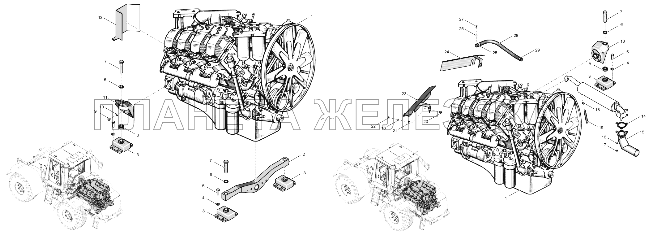 744Р3-1000000-1 Двигатель в сборе К-744Р4 