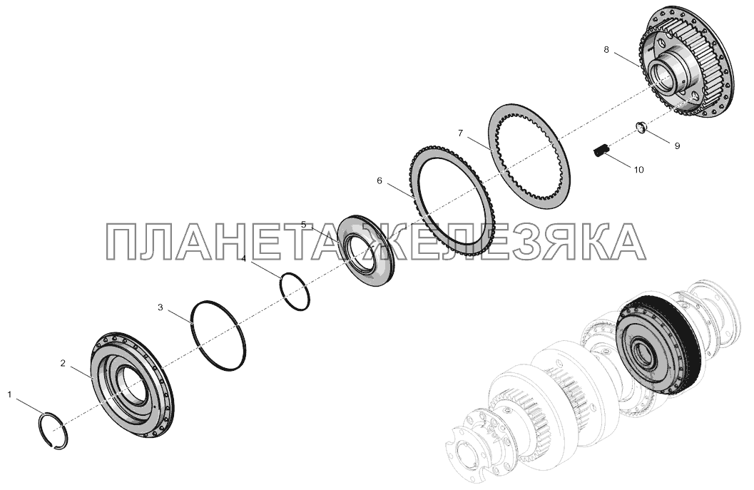 744Р-17.01.220 Фрикцион К-744Р4 