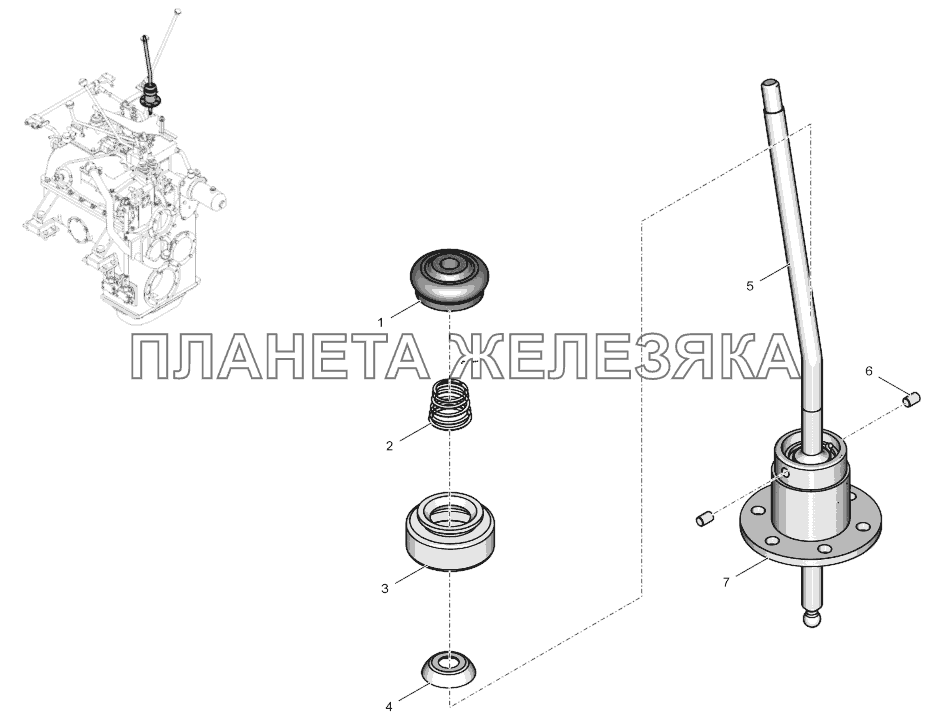 744Р-1719200-1 Рычаг К-744Р4 