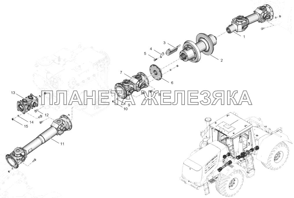 744Р2-2200000 Передача карданная К-744Р4 