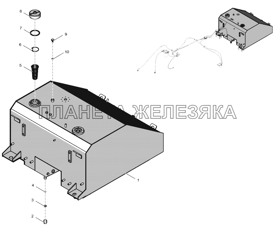 744Р1-1101000-2 Бак топливный К-744Р4 