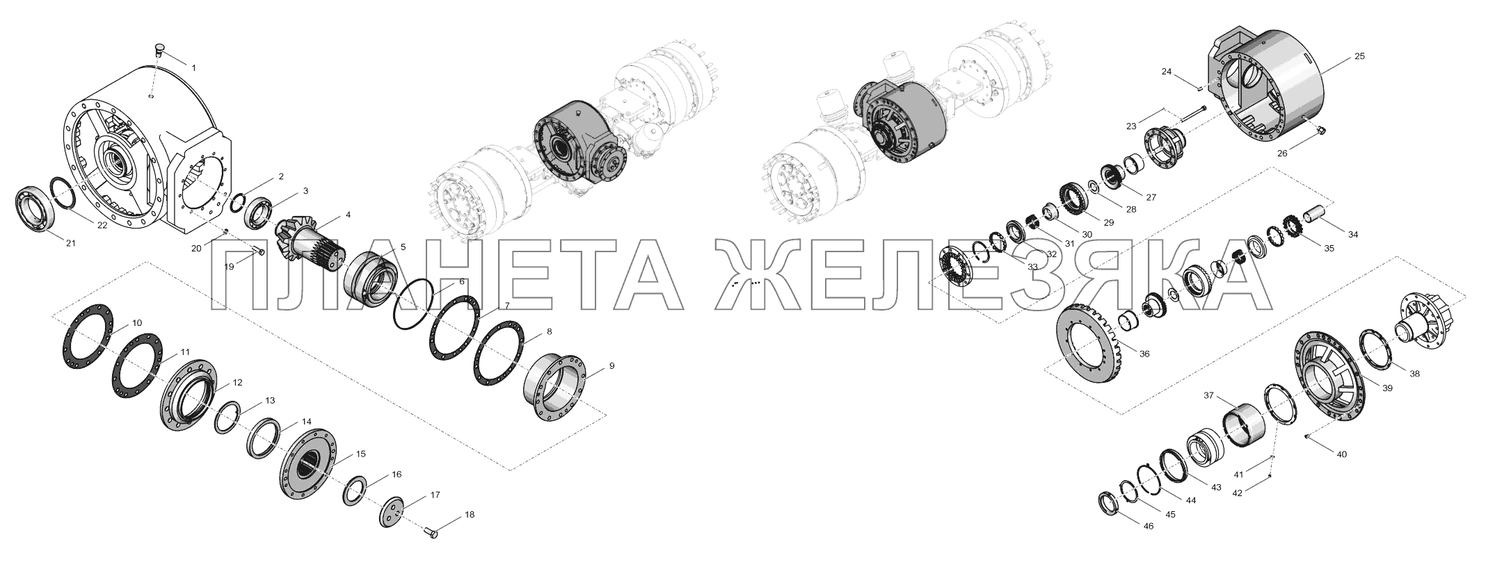 2765020-2302000 Передача главная с дифференциалом К-744Р4 