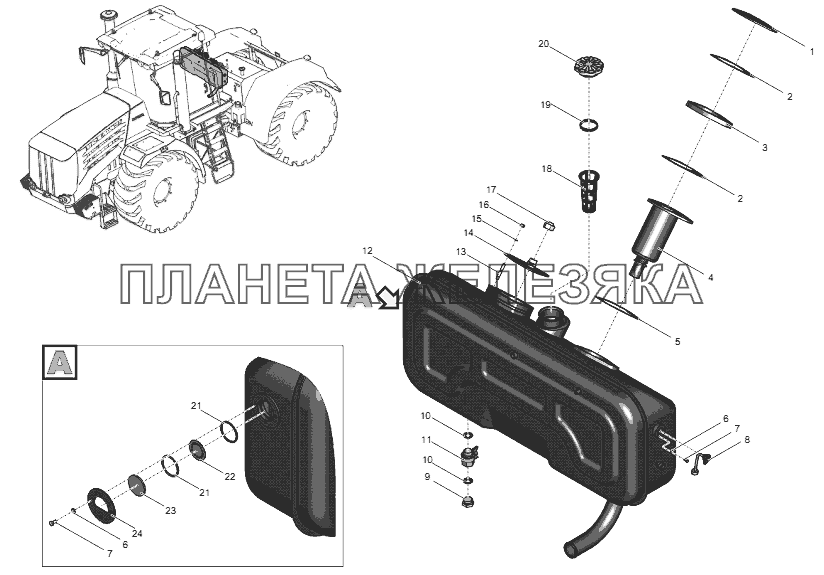 744Р-46.14.000-5 Гидробак К-744Р4 