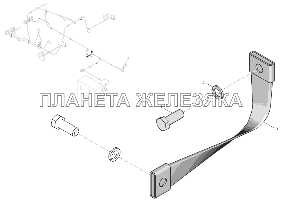 744Р1-3798150-1 Провод массы стартера до 01.01.2016 К-744Р4 