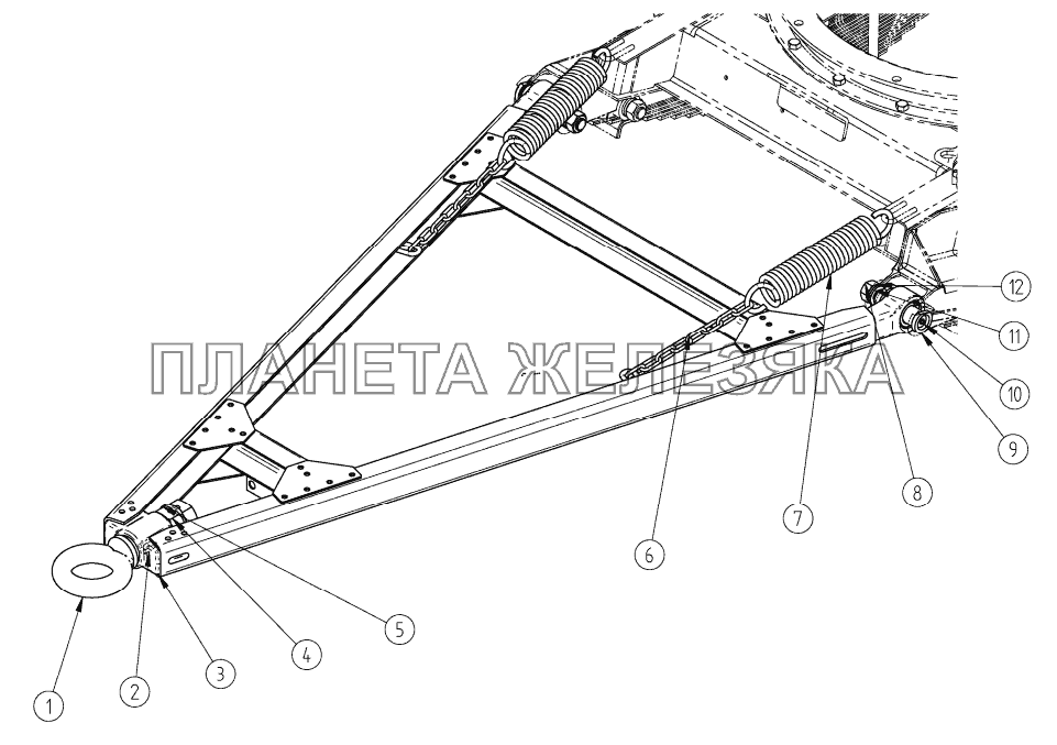 Дышло СЗАП-8357