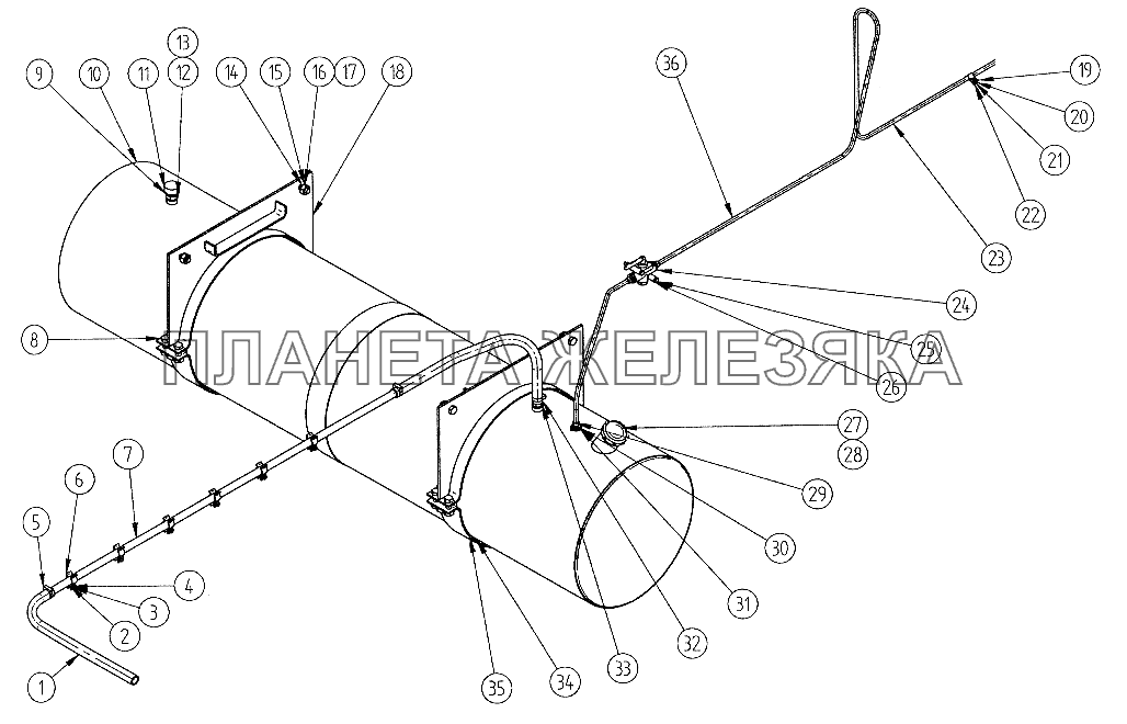 Бак топливный СЗАП-9327