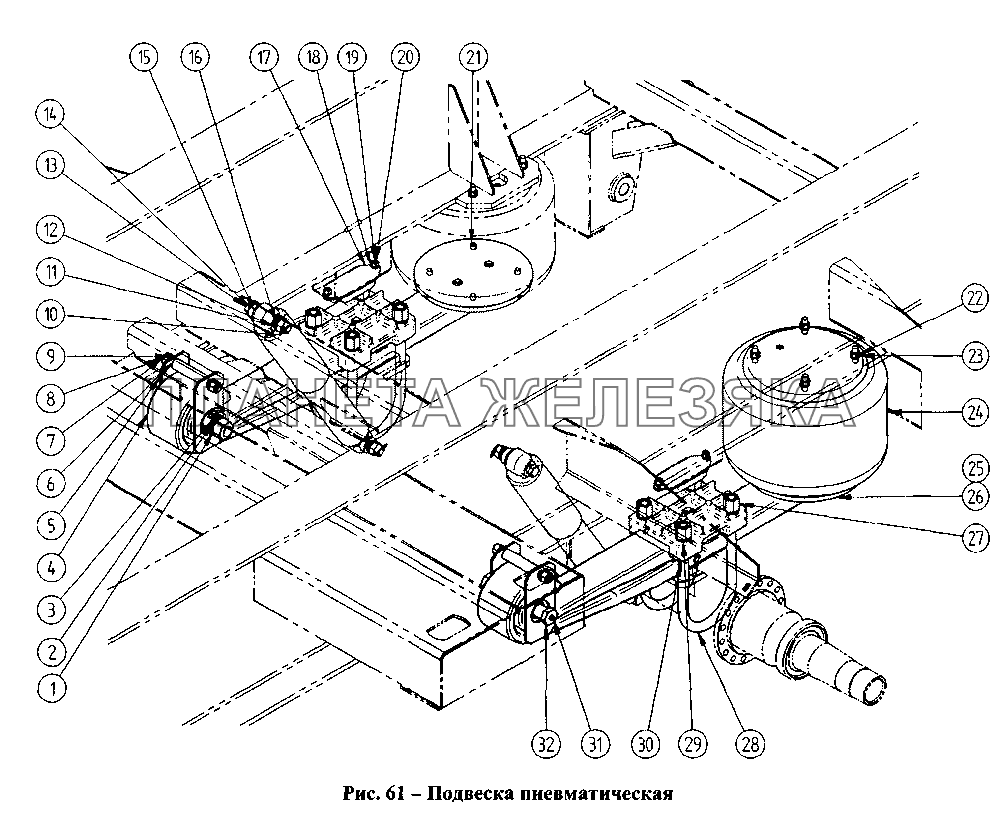 Подвеска пневматическая СЗАП-9328