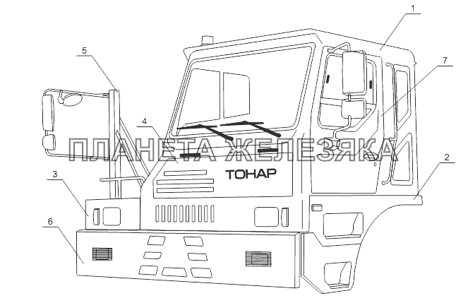 Кабина в сборе 4525-5001000 Тонар-4525