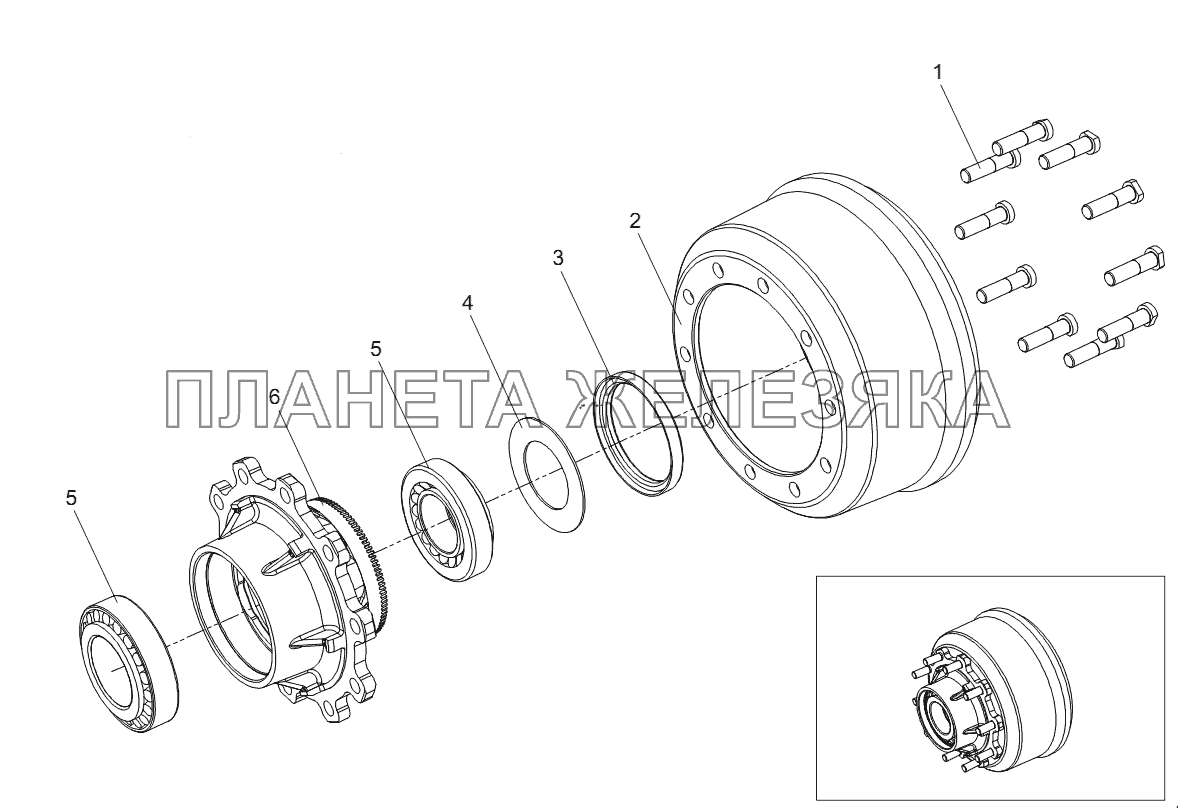 Барабан со ступицей 9042-3104010 Тонар-952302