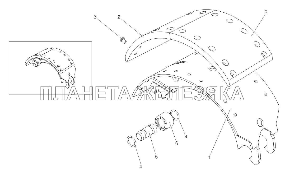 Колодка с накладками 2200080061 Тонар-952302