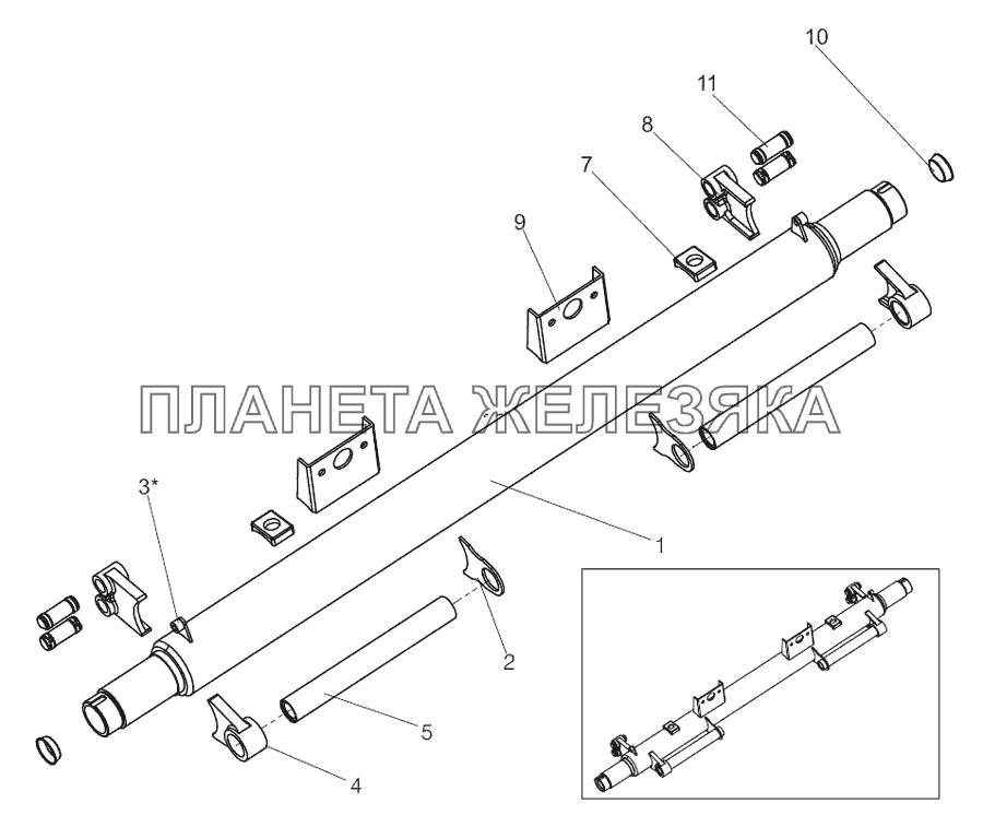 Балка оси 9523-2410090-10 Тонар-95231