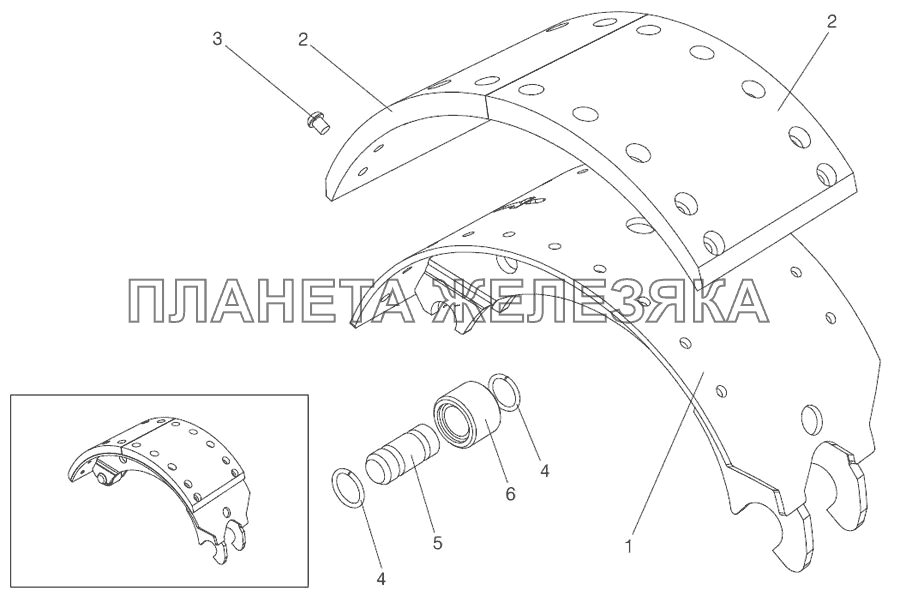 Колодка с накладками Тонар-95231