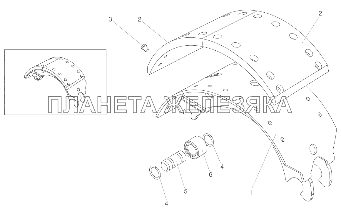 Колодка с накладками Тонар-95234