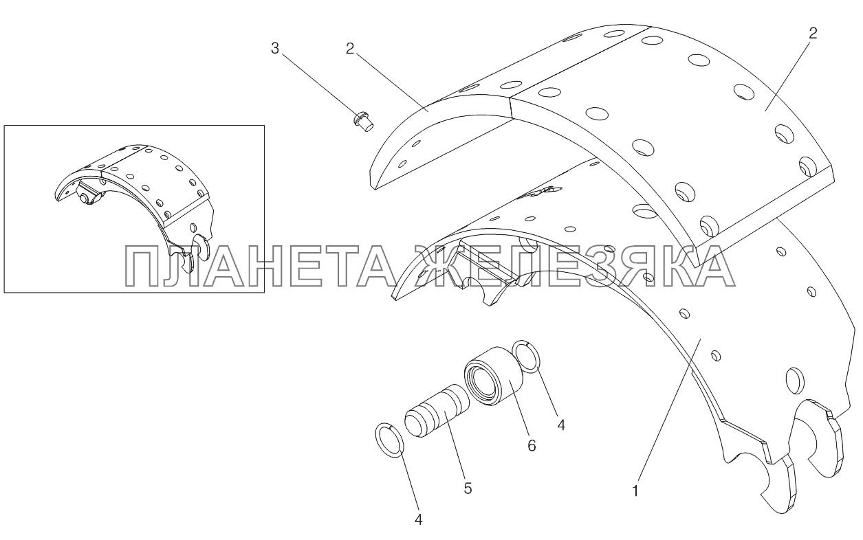 Колодка с накладками Тонар-95234