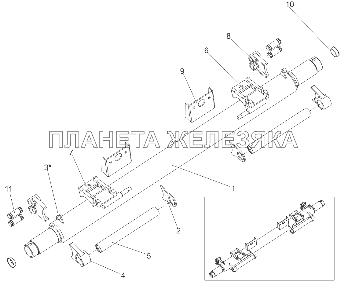 Балка оси 9042-2410050-10 Тонар-9746