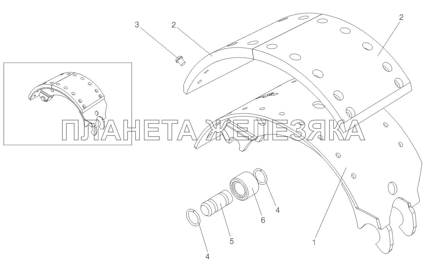 Колодка с накладками Тонар-9746