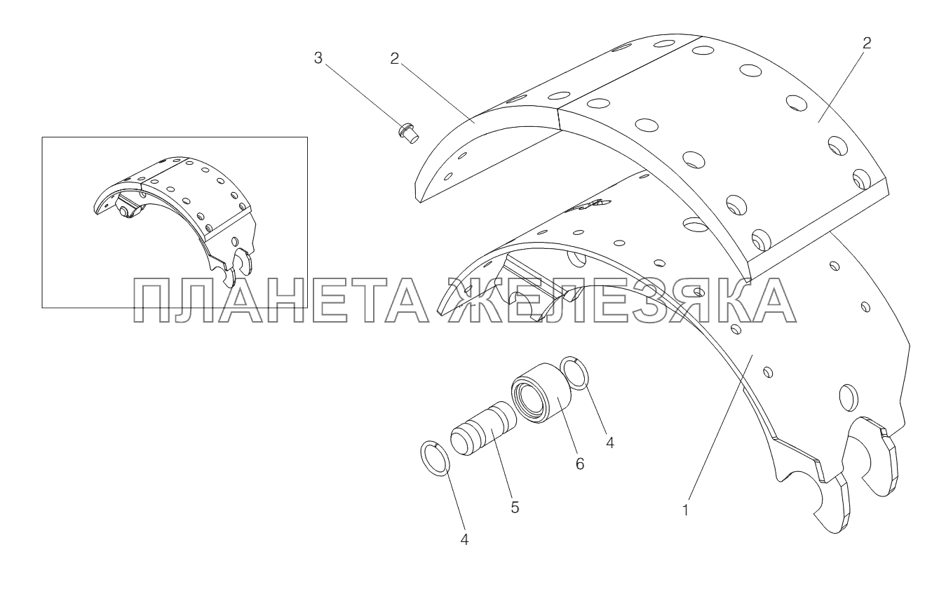 Колодка с накладками Тонар-97461