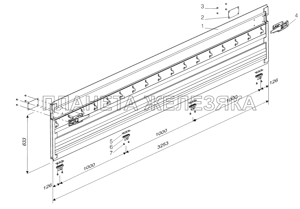 Борт 97461-5400590 Тонар-97461