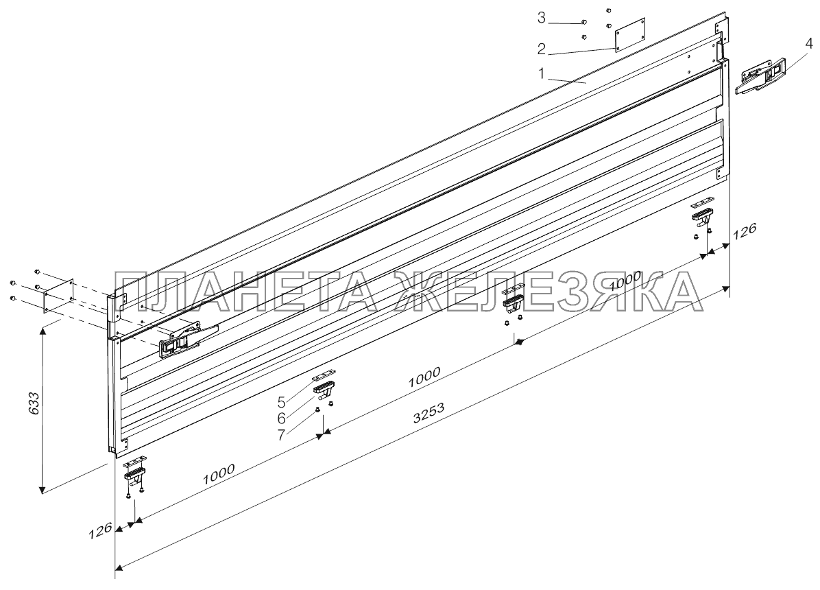 Борт 97461-5400580 Тонар-97461