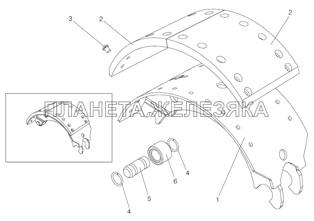 Колодка с накладками Тонар-97461