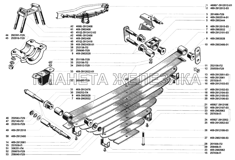 Рессоры задние УАЗ-31519