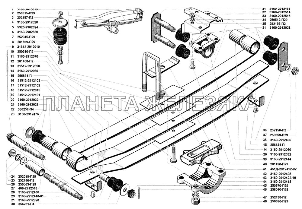 Рессоры задние УАЗ-31514