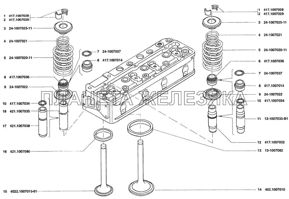 Клапаны и толкатели УАЗ-31519