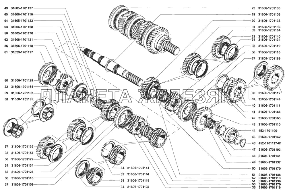 Коробка передач в сборе УАЗ-31519