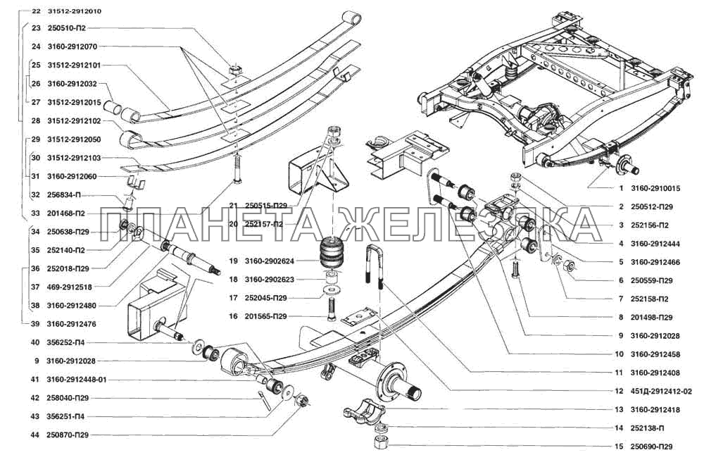 Рессоры задние УАЗ-31519