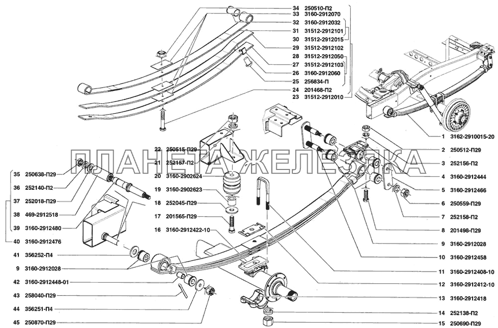 Рессоры задние УАЗ Patriot