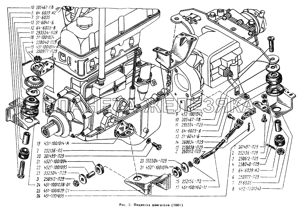 Подвеска двигателя УАЗ-2206