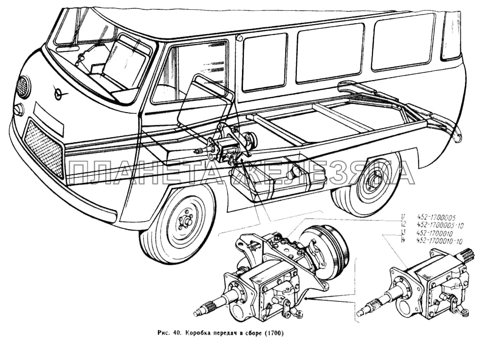 Коробка передач в сборе УАЗ-2206