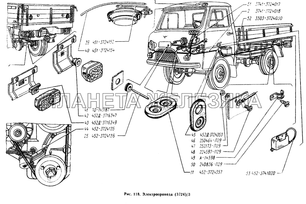 Электропровода УАЗ-3303