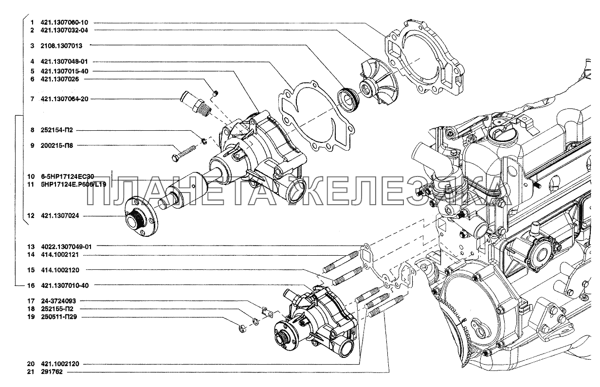 Насос системы охлаждения УАЗ-37419