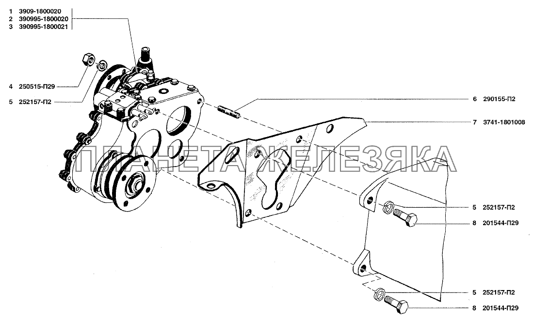 Коробка раздаточная в сборе, подвеска раздаточной коробки УАЗ-37419