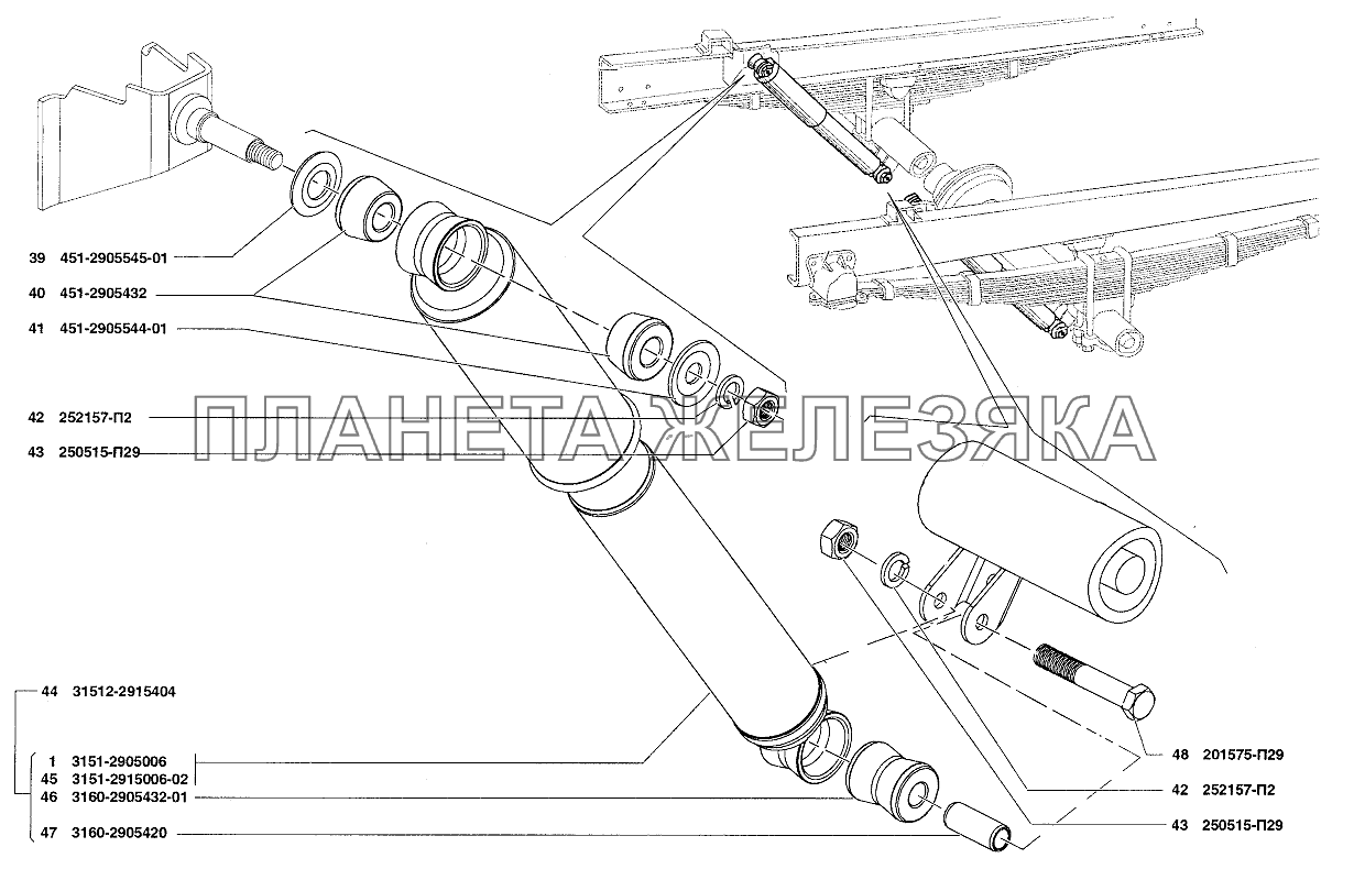 Амортизаторы задние УАЗ-37419