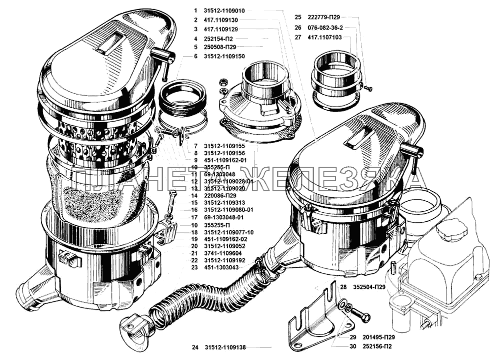 Фильтр воздушный УАЗ 3741 (каталог 2002 г.)