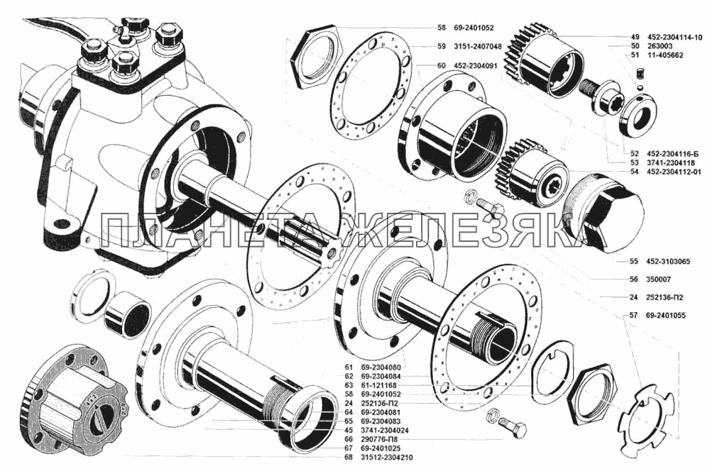 Кулаки поворотные УАЗ 3741 (каталог 2002 г.)