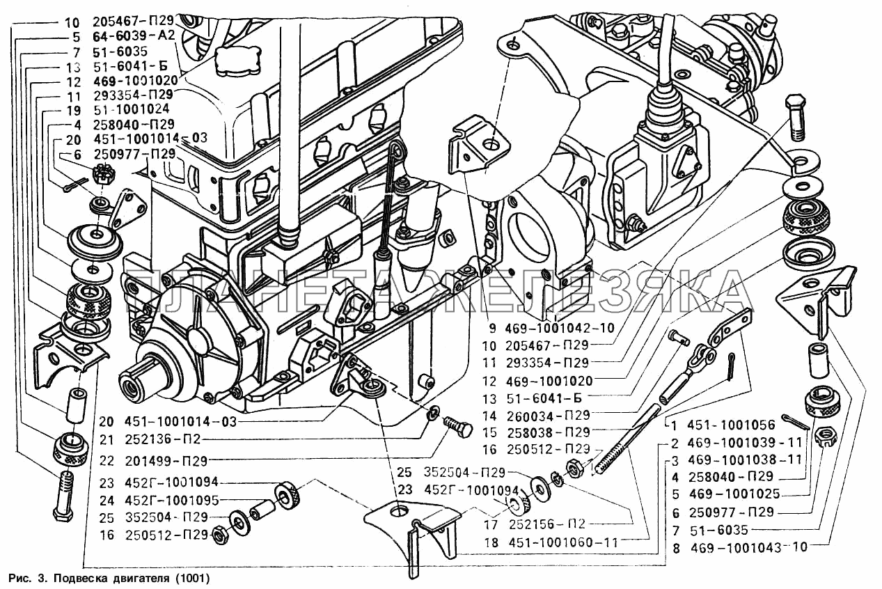 Подвеска двигателя УАЗ-3151