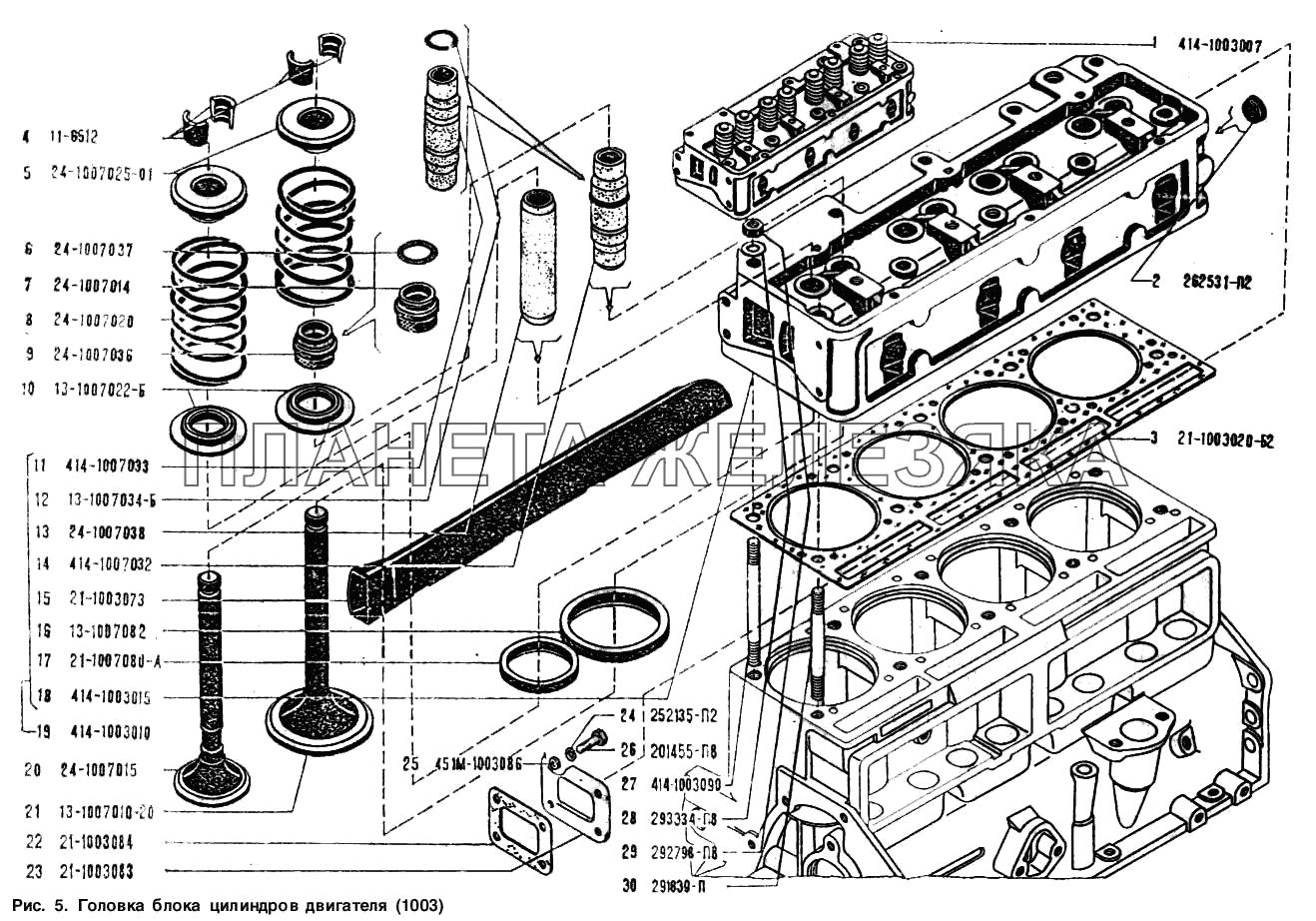 Головка блока цилиндров двигателя УАЗ-3151