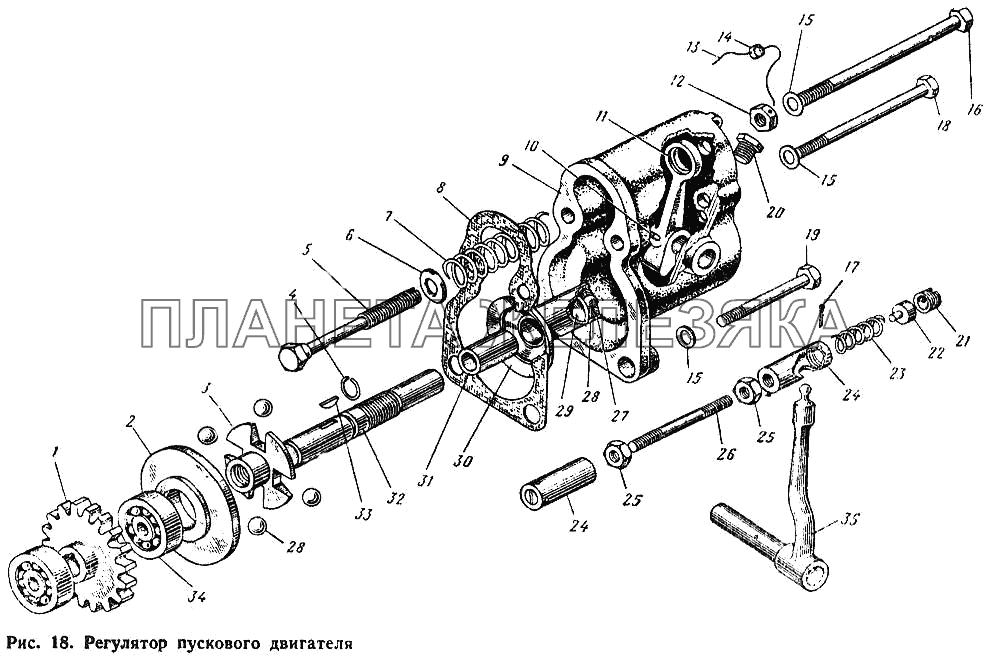 Регулятор пускового двигателя ЮМЗ-6Л