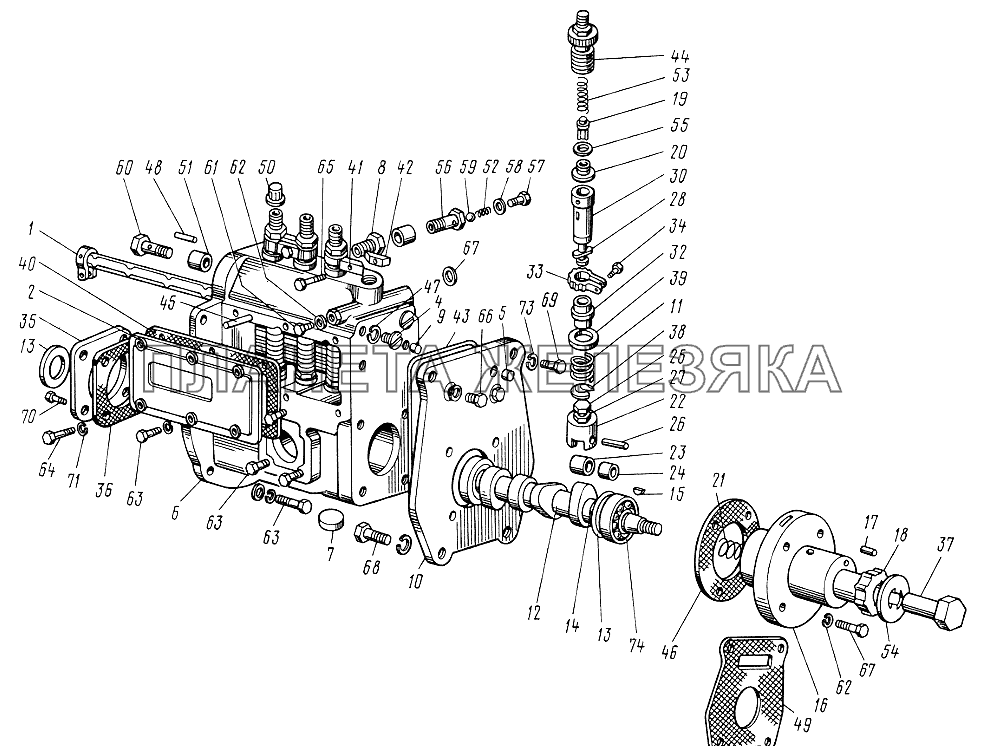 Насос топливный унифицированный УТН-5 ЮМЗ-6КЛ, (6КМ)