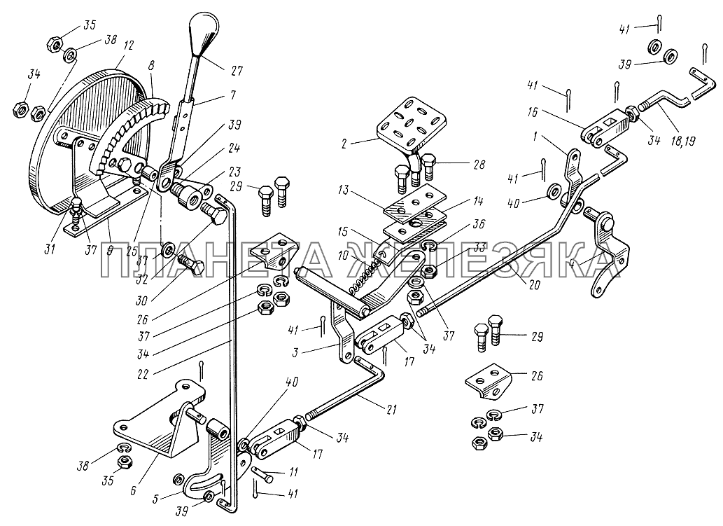 Управление подачей топлива ЮМЗ-6КЛ, (6КМ)