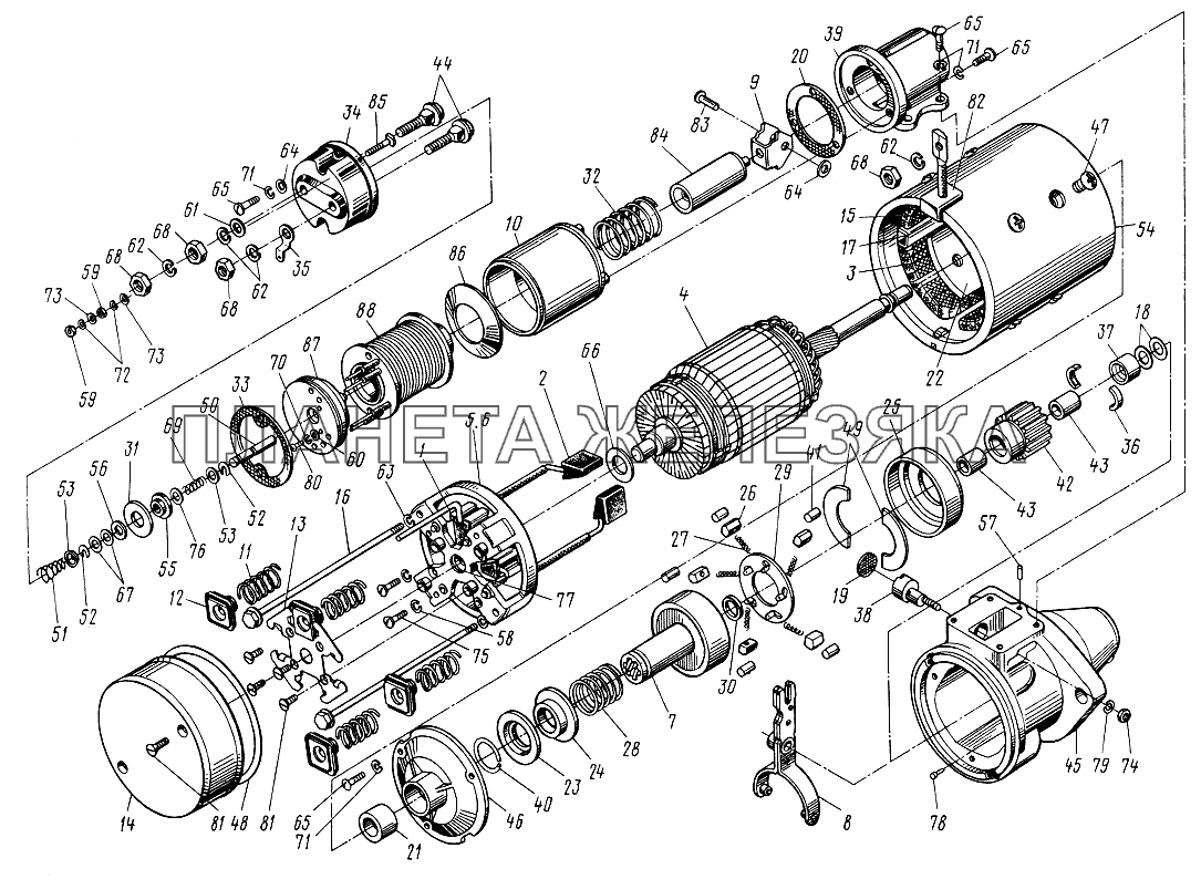 Стартер ЮМЗ-6КЛ, (6КМ)